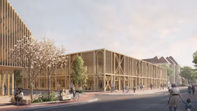 Perspektische Darstellung Projekt KuBiC Quartier Erlangen Slider