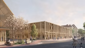 Visualisierung Wettbewerbsbeitrag KuBiC Quartier Erlangen ensphere