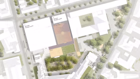 Lageplan Wettbewerbsbeitrag KuBiC Quartier Erlangen ensphere