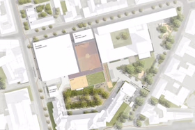 Lageplan Wettbewerbsbeitrag KuBiC Quartier Erlangen ensphere