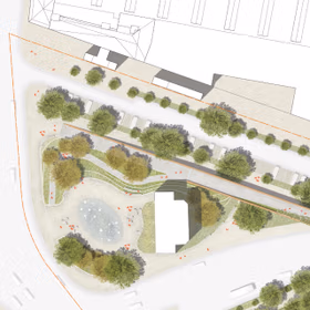 Ensphere Fussgaenger Bruecke Meidline Wien Gruenflaeche