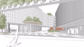 Ensphere Mobility Hub Elb Inseln Sketch Frontansicht